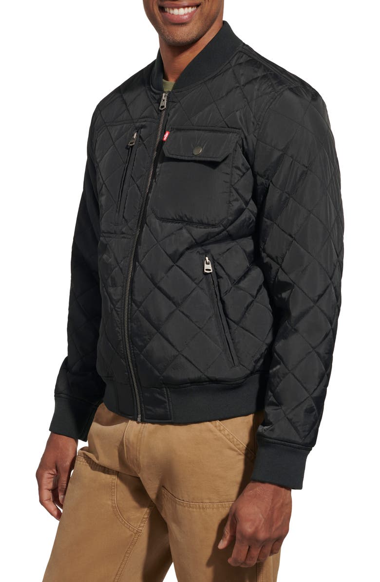 Levi's Quilted Nylon Bomber Jacket, Alternate, color, 