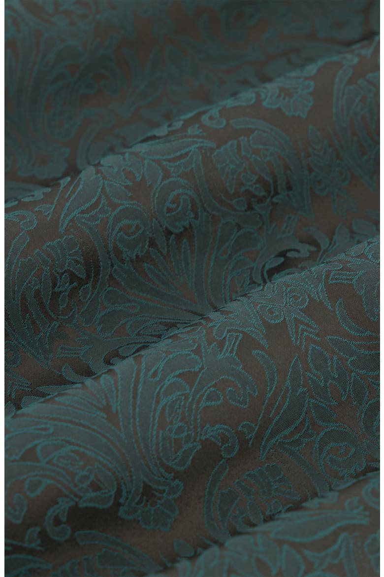 Wilsden Damask Long Sleeve Button Up Shirt, Alternate, color, EMERALD
