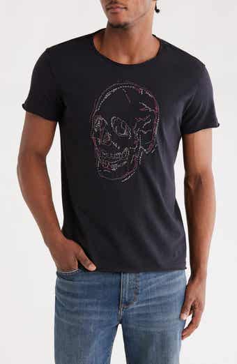 John Varvatos Embroidered Skull Organic Cotton T-Shirt