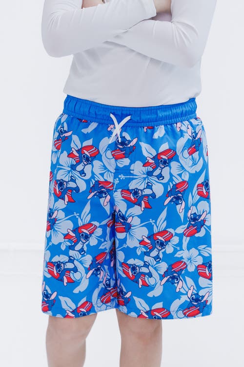 Disney Lilo & Stitch Swim Trunks In Blue