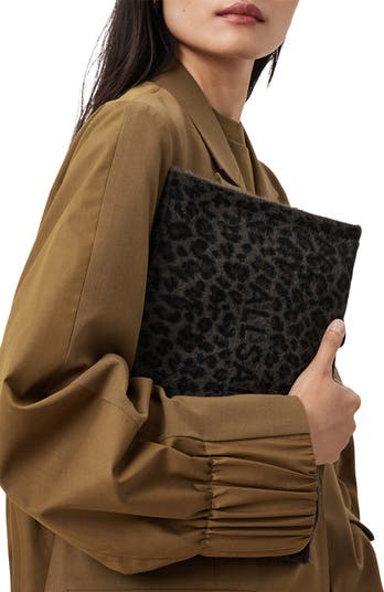 Izzy Leopard Faux Fur Clutch