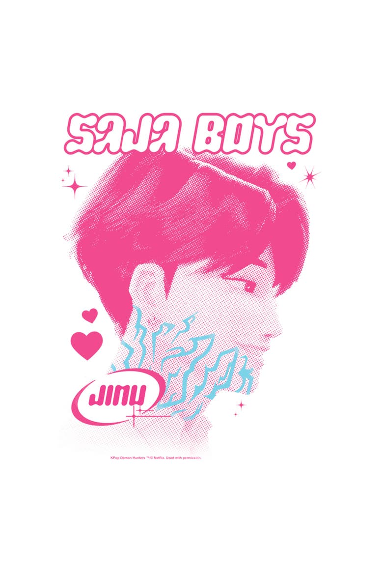 Boys KPop Demon Hunters Jinu Saja Profile T Shirt, Alternate, color, White