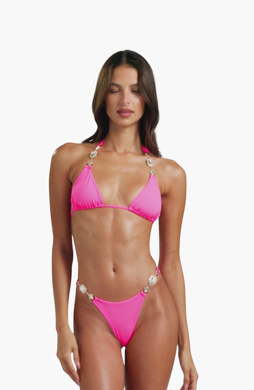 Beach Bunny Swimwear Raja Triangle Top In Popstar