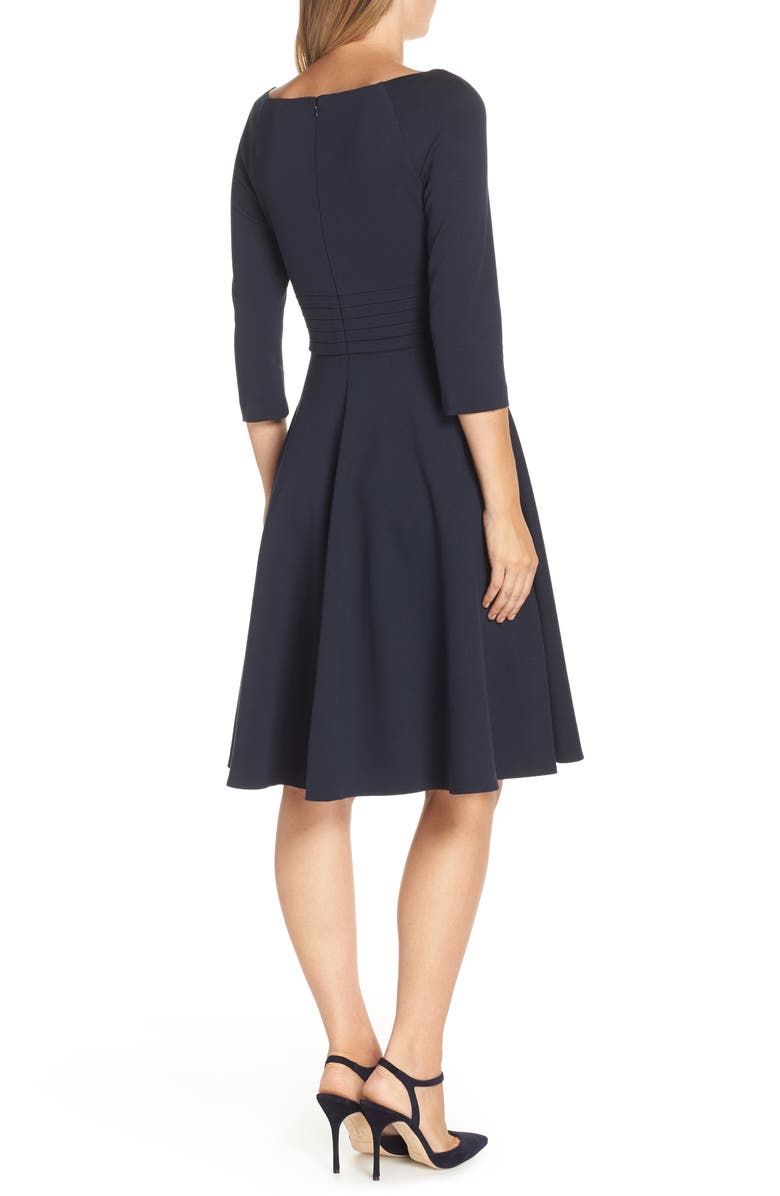 Harper Rose Pleated Waist Fit & Flare Dress, Alternate, color,