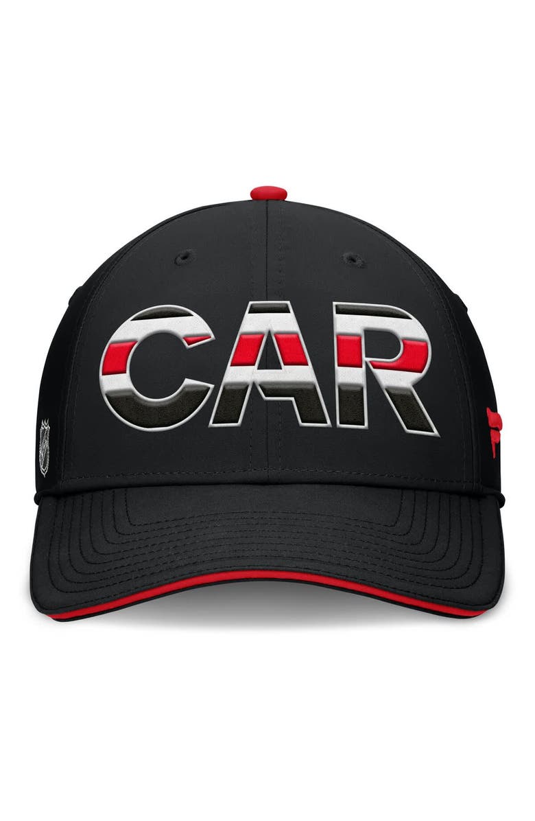 FANATICS Men's Fanatics Black/Red Carolina Hurricanes Authentic Pro Rink Team Code Flex Hat, Alternate, color, 