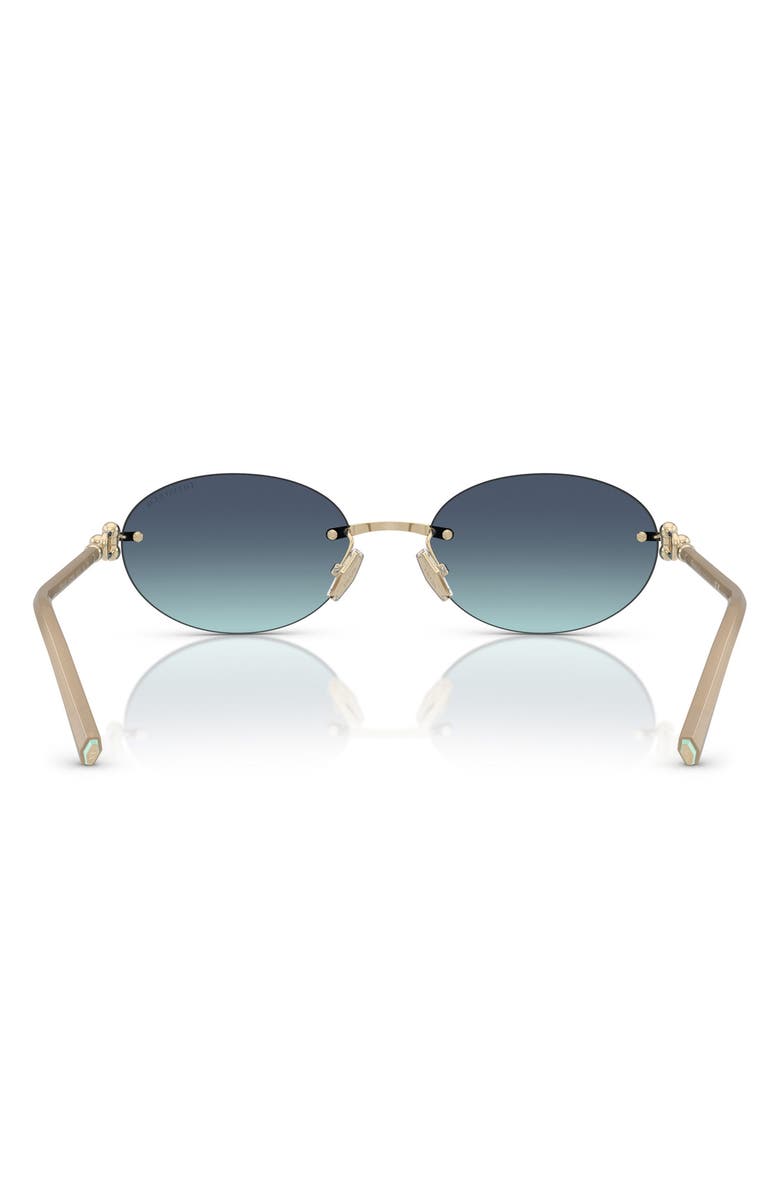 Tiffany & Co. 56mm Gradient Oval Sunglasses, Alternate, color, Pale Gold/ Azure Gradient Blue