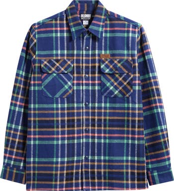 Mecca Plaid Flannel Button-Up Overshirt