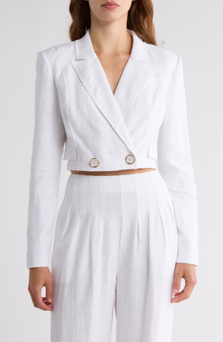 Ramy Brook Emmeline Crop Jacket, Main, color, White