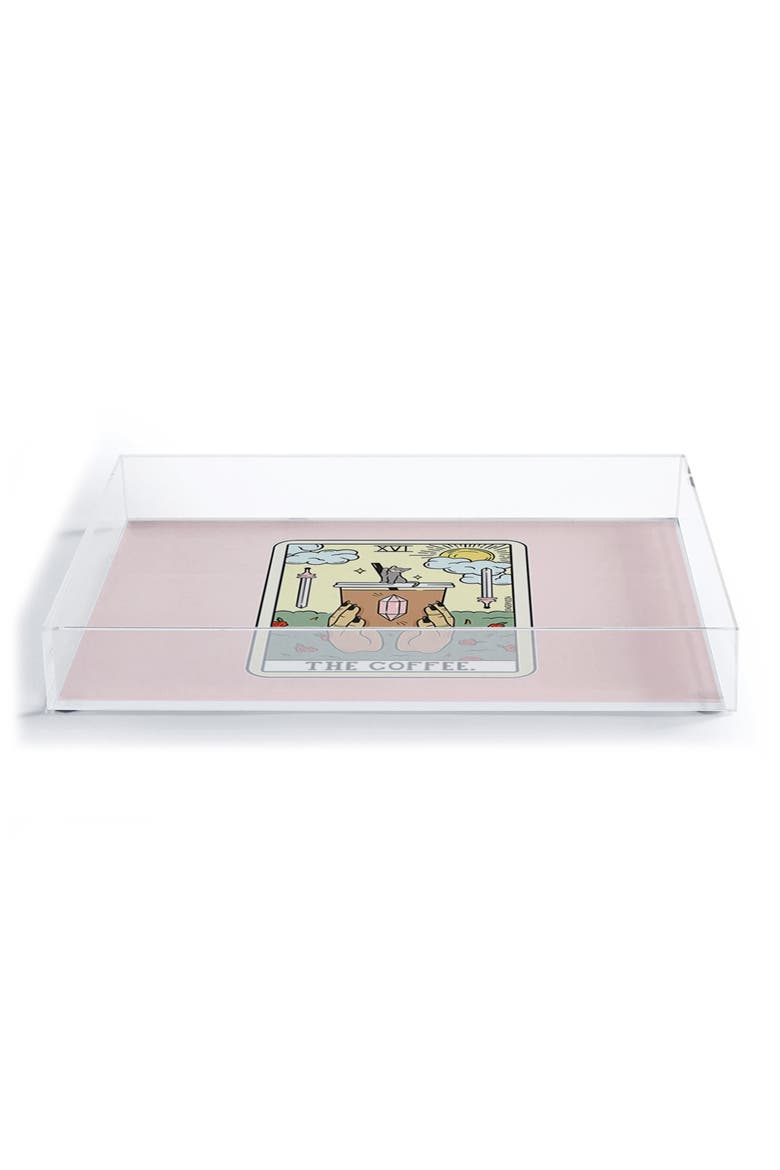SagePizza Coffee Reading Acrylic Tray, Alternate, color, WHITE