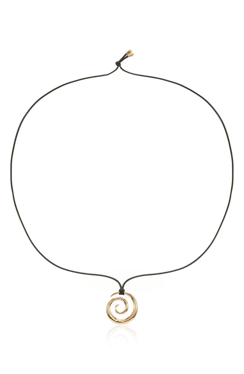 Ettika Swirl Cord Necklace, Alternate, color, Gold