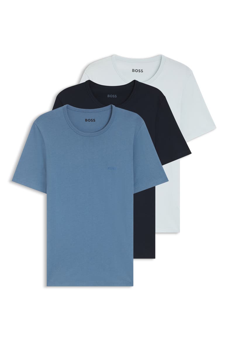 3-Pack Cotton T-Shirts, Alternate, color, NAVY MULTI