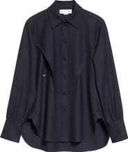 Victoria Beckham Yoke Detail Stretch Button-Up Shirt