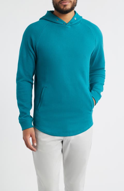 Luke Hooded Cotton Blend Performance Pullover