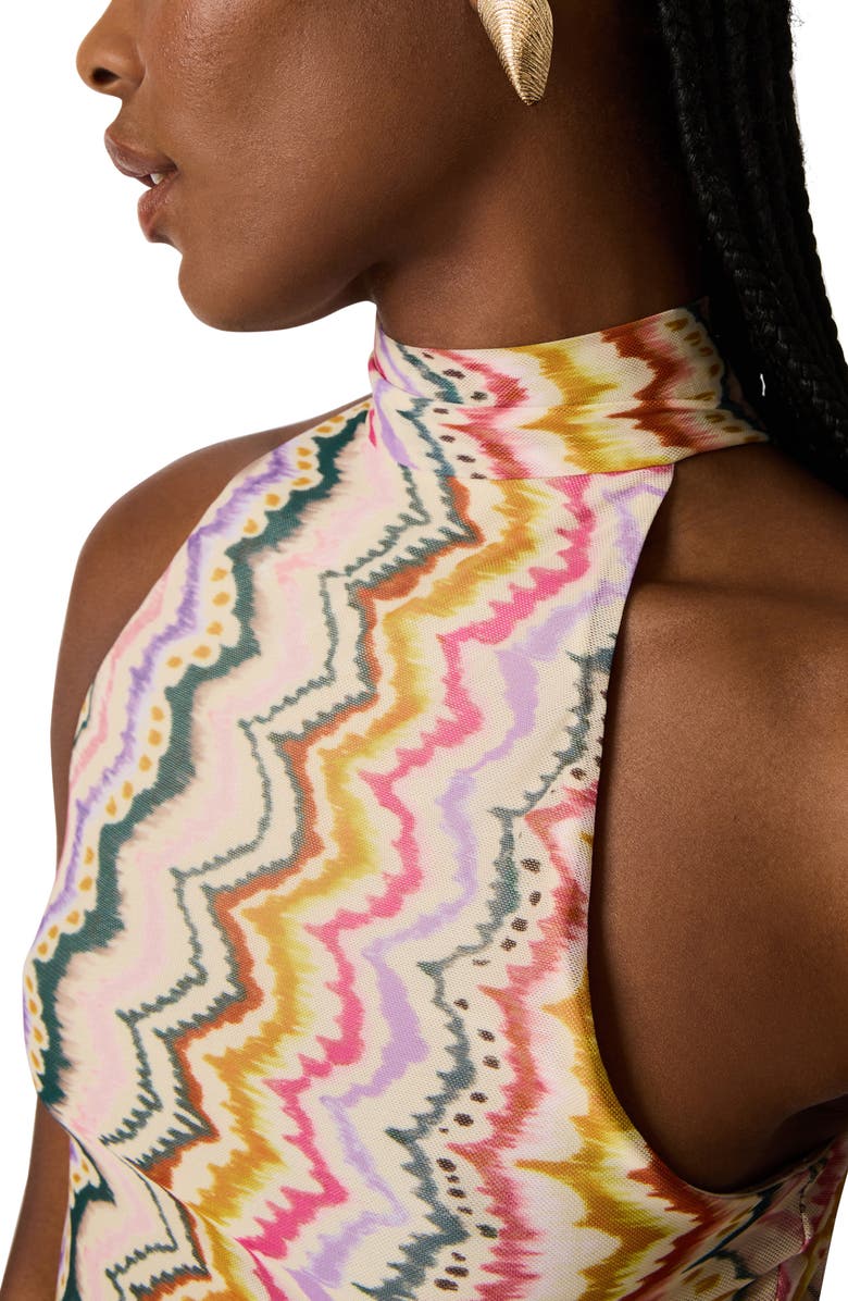 Steve Madden Layra Print Sleeveless Maxi Dress, Alternate, color, Rainbow Vision
