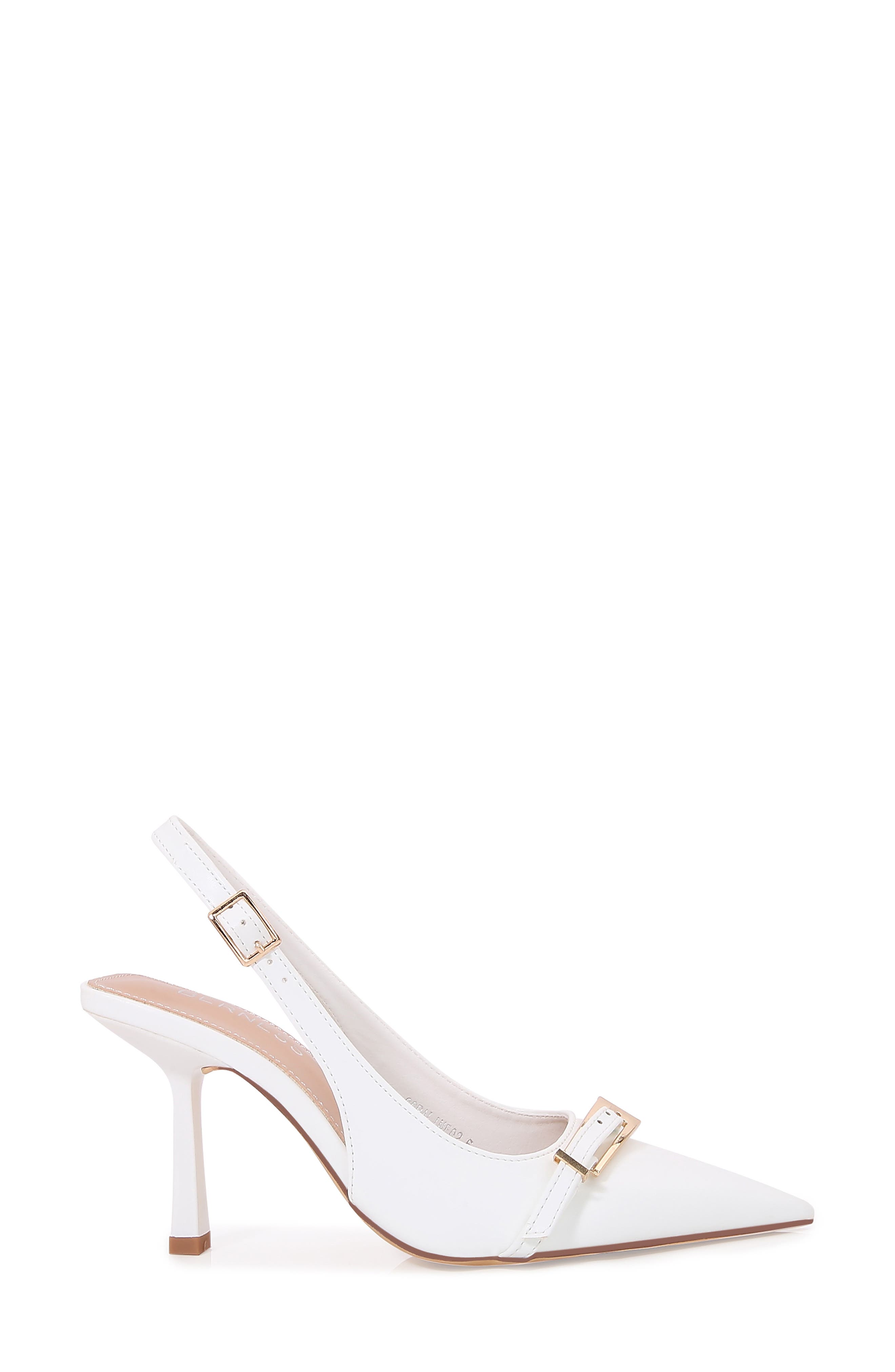 BERNESS Coraline Pointed Toe Slingback Pump, Alternate, color, White