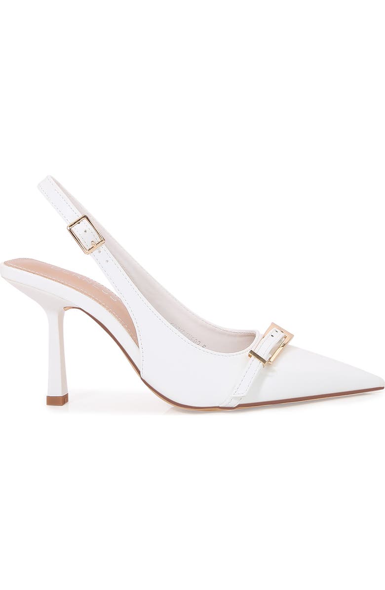 BERNESS Coraline Pointed Toe Slingback Pump, Alternate, color, White