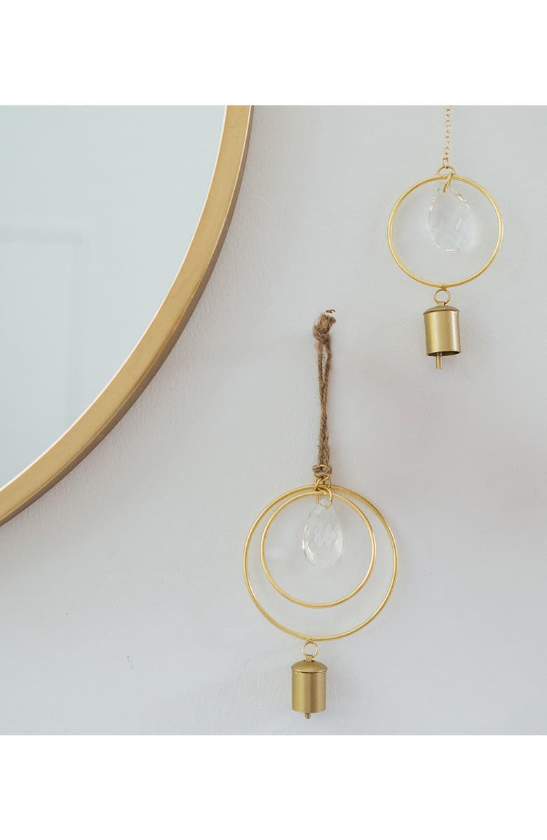 Matr Boomie Suyra Two Circle Crystal Suncatcher Wind Chime - Hand Tuned, Alternate, color, Brown