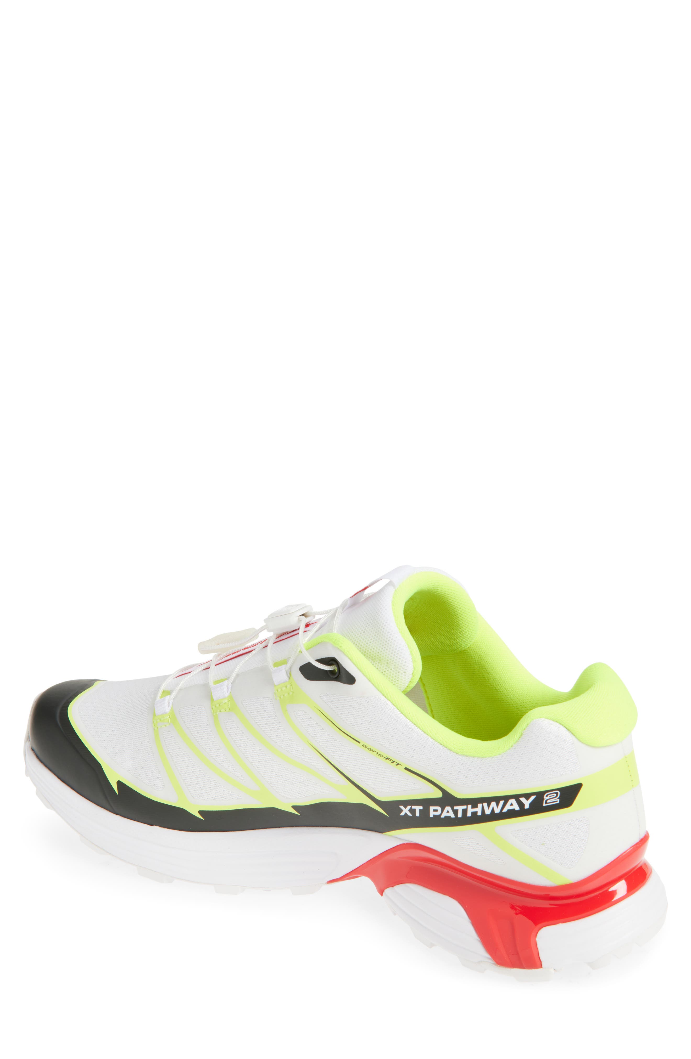 Salomon Gender Inclusive XT-Pathway 2 Sneaker, Alternate, color, White/ Yellow