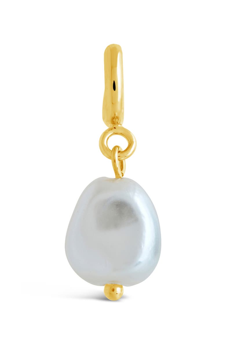 Sterling Forever Baroque Pearl Enhancer, Main, color, Gold
