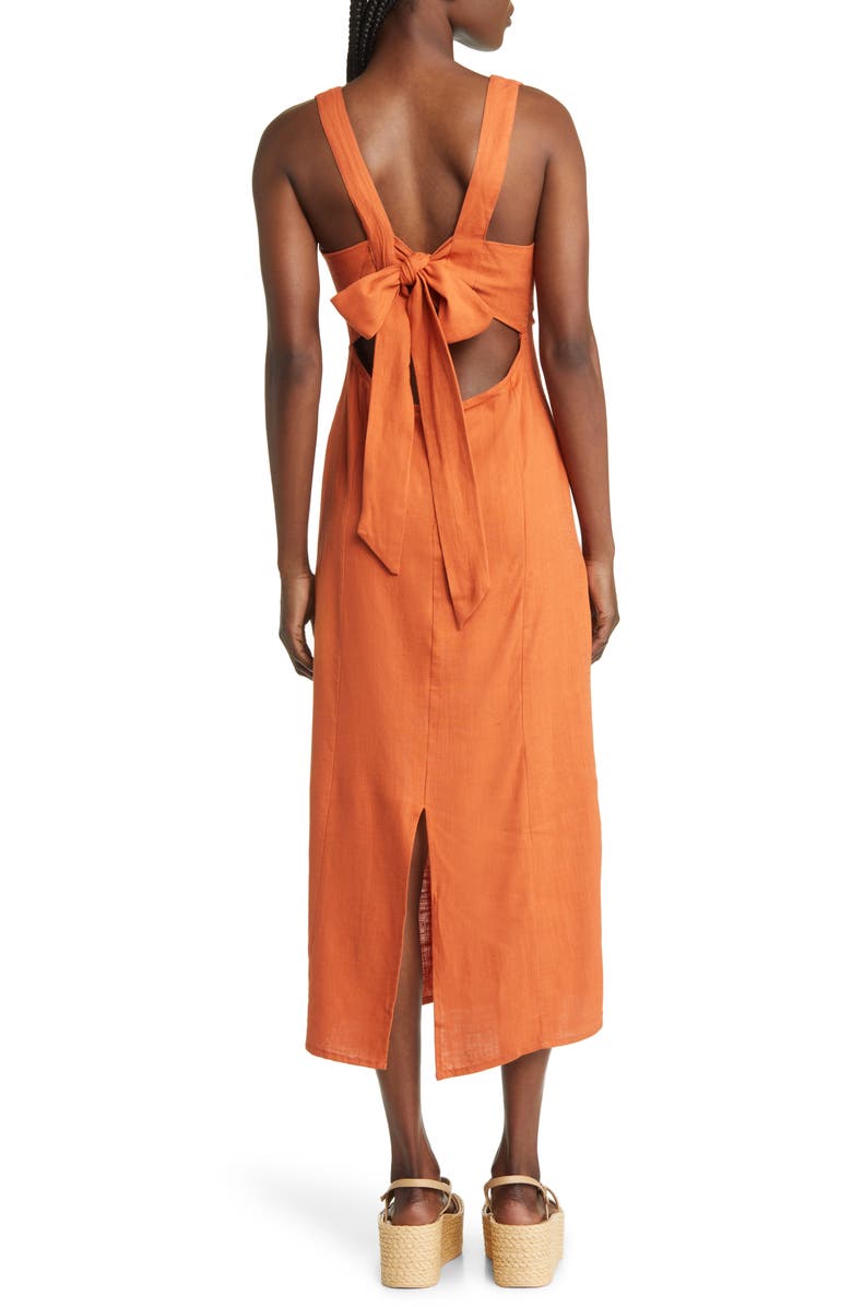 ASOS DESIGN Square Neck Open Back Maxi Dress, Alternate, color,