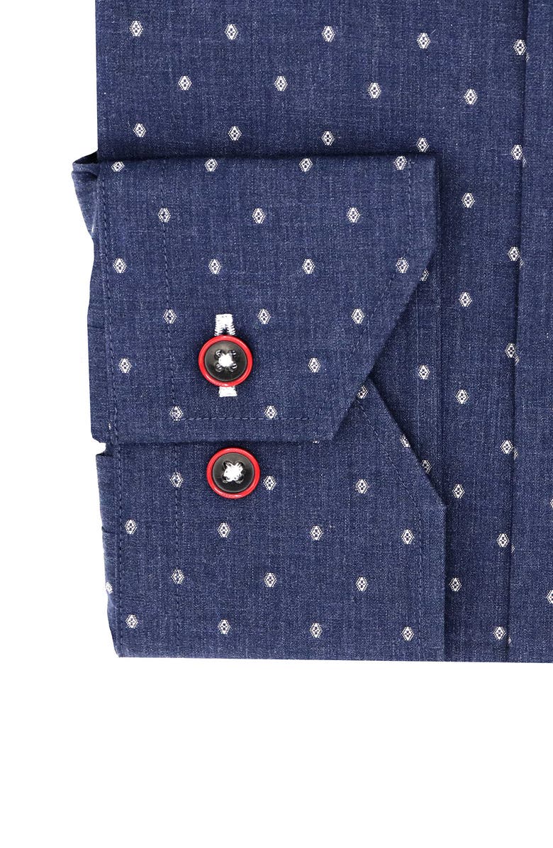 Lorenzo Uomo Trim Fit Fil Coupé Dress Shirt, Alternate, color,