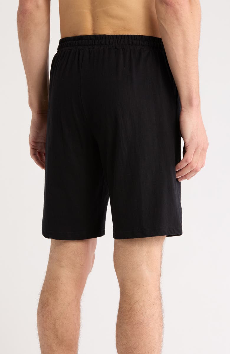 NORDSTROM RACK Cotton Basic Sleep Shorts, Alternate, color, Black