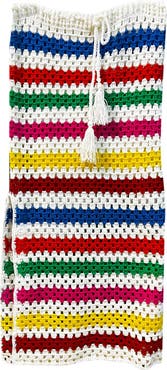 NESSI BYRD Hand-Made Knitted Striped Crochet Cover-Up Skirt, Little Kid-Big Kid