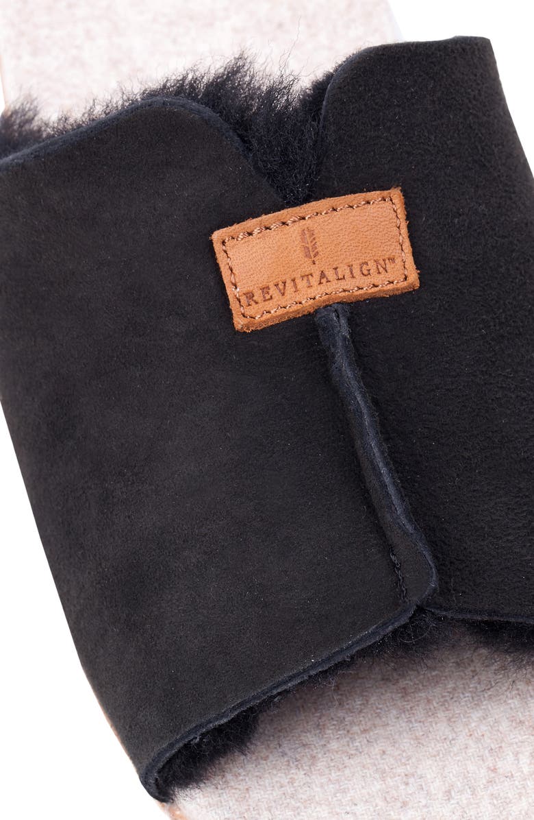 Revitalign Spruce Genuine Shearling Lined Orthotic Slide Slipper, Alternate, color,