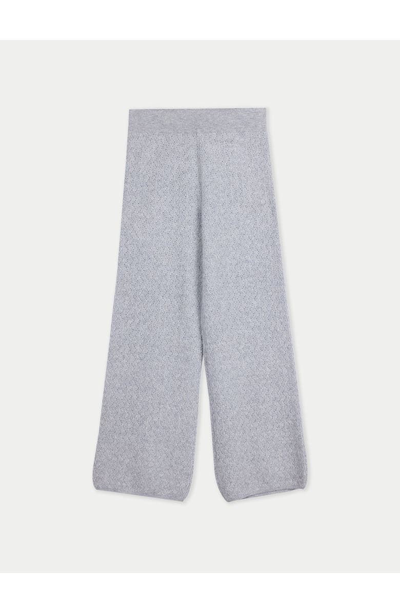 Gobi Cashmere Wide-Leg Ajour Knit Cashmere Pants, Main, color, High Rise