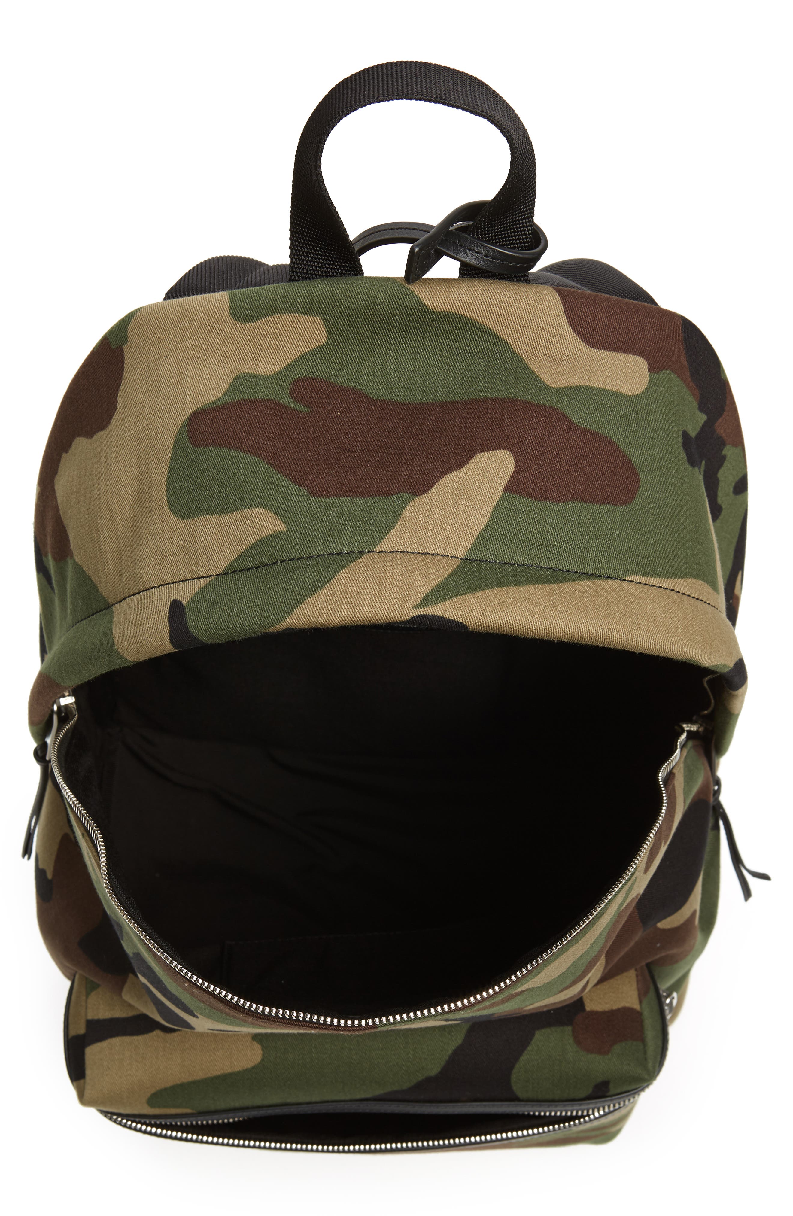 Saint Laurent Camo City Backpack, Alternate, color, 
