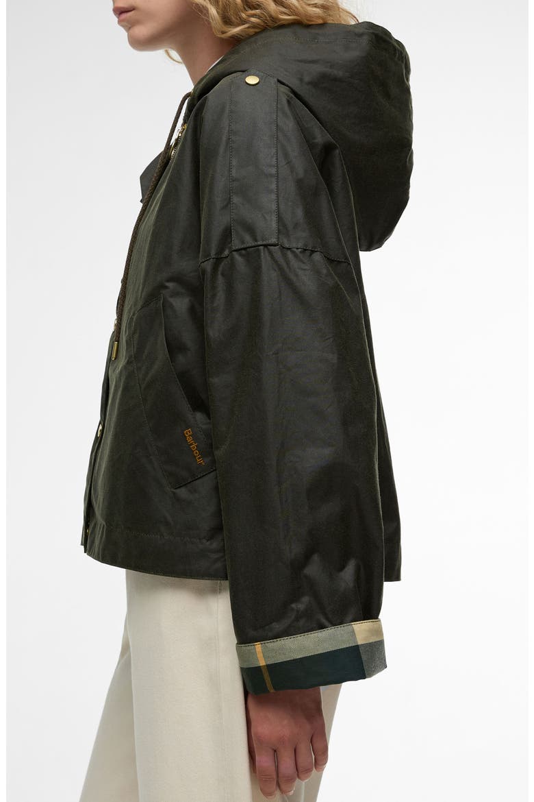 Ryedale Waxed Cotton Jacket, Alternate, color, ARCHIVE OLIVE/ ANCIENT TARTAN