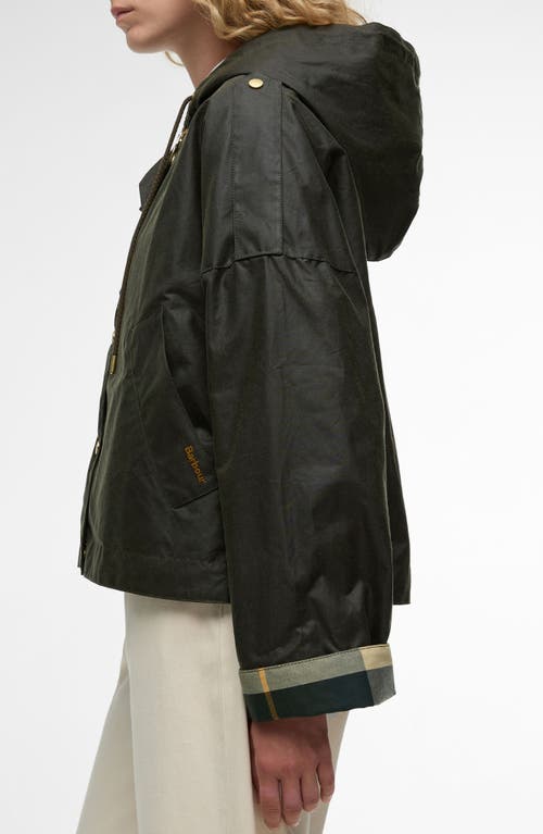 Barbour Ryedale Waxed Cotton Jacket In Black