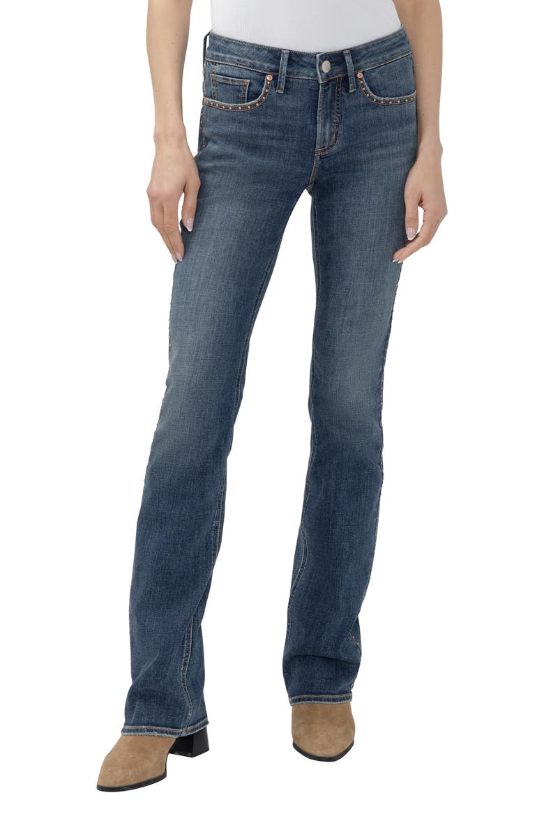 Suki Embellished Curvy Mid Rise Slim Bootcut Jeans, Main, color, SEREPHINA