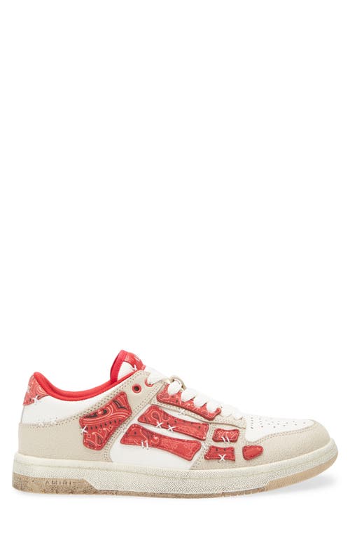 Amiri Leather Bandana Skel Sneakers With Contrast Panels