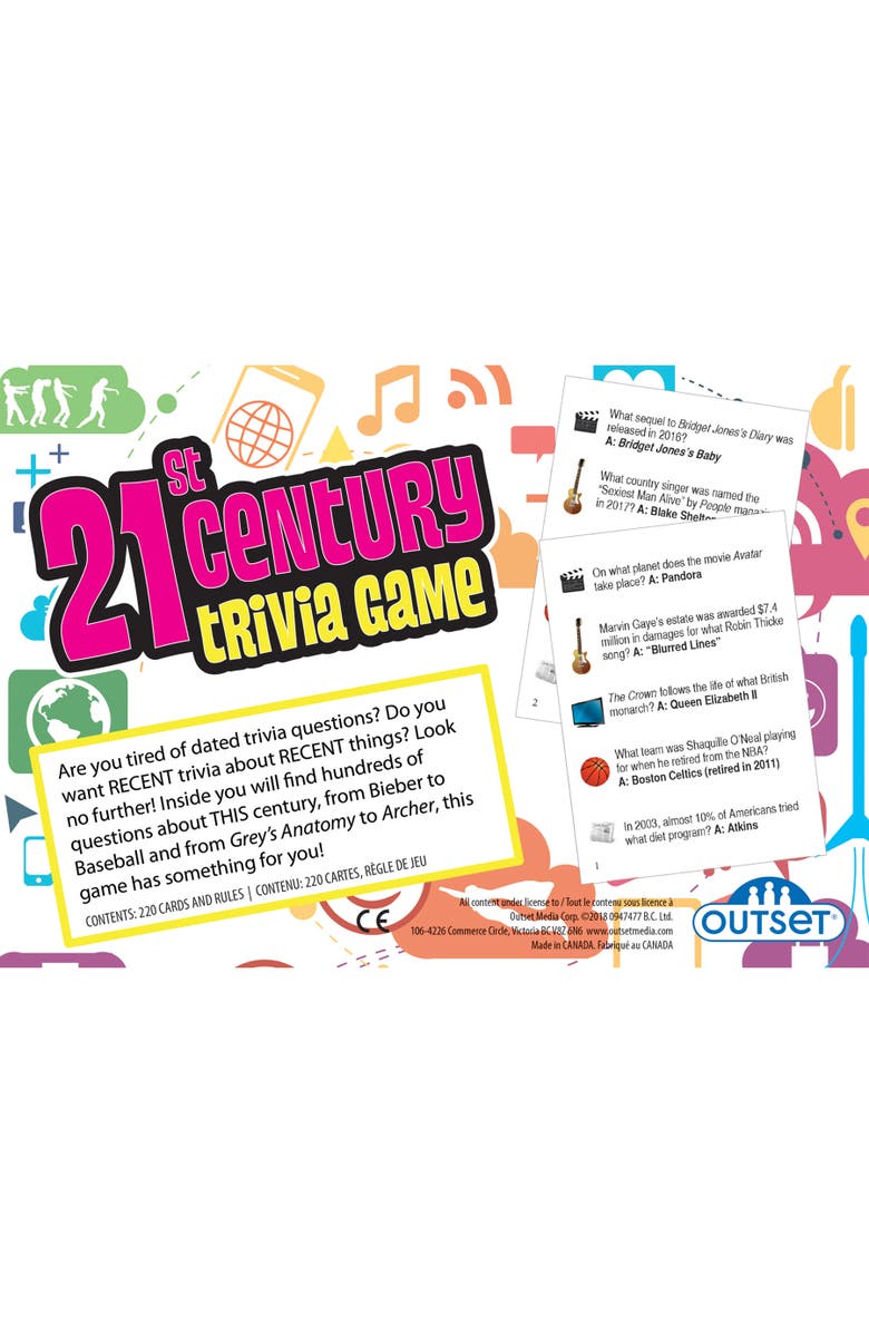 Outset Media 21st Century Trivia Game, Alternate, color, Multicolored