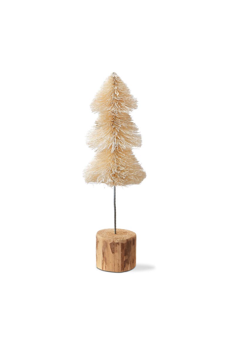 Small Natural Sisal Tree - Holiday Tabletop Decoration, Main, color, White