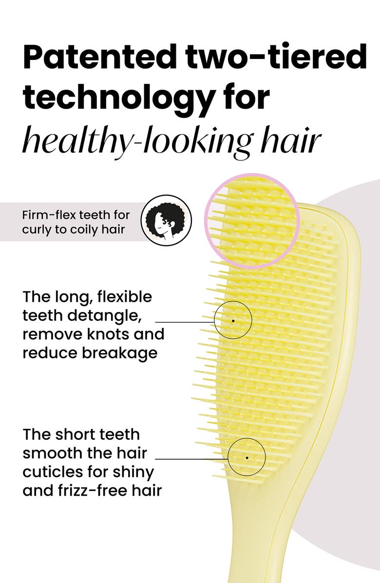 Tangle Teezer Plant Brush for Naturally Curly Hair, Alternate, color, Pastel Lemon