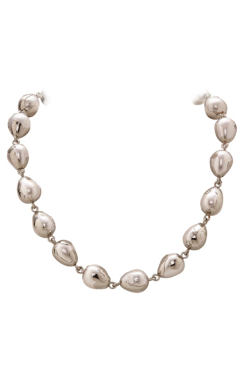 Dhwani Bhansal LUNA NECKLACE, Main, color, White Rhodium Plated
