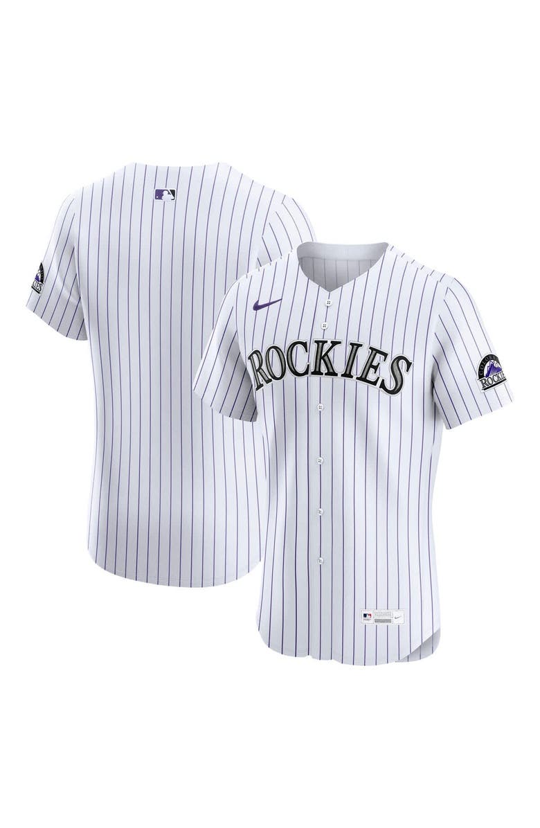Nike Men's Nike White Colorado Rockies Home Elite Jersey, Main, color, White