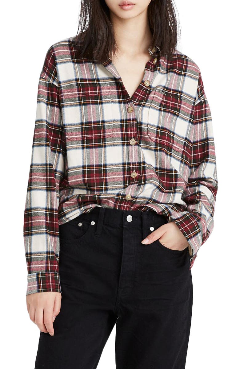 Madewell Tartan Plaid Flannel Shirt Jacket, Main, color,