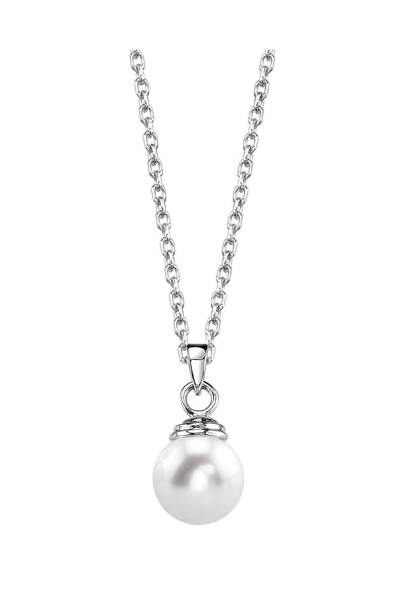 Freshwater Pearl Hope Pendant, Main, color, White Gold