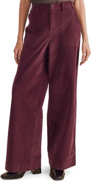 Splendid Colette Patch Pocket Wide Leg Corduroy Pants