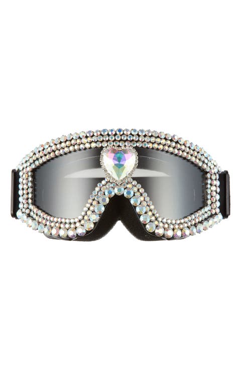 Crystal Heart Embellished Goggles