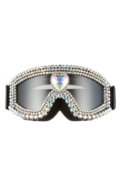 Rad + Refined Crystal Heart Embellished Goggles in Black  product