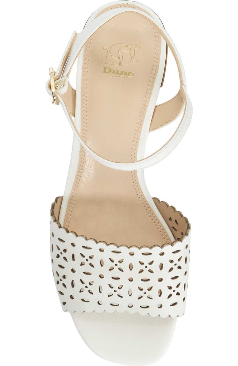 Dune London Josephina Leather Sandal, Alternate, color, White