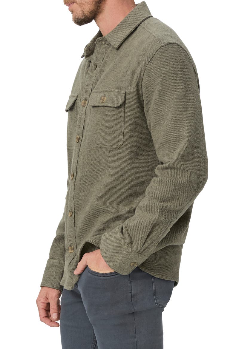 Wilbur Cotton Twill Overshirt, Alternate, color, SHADED OLIVE