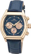 PORSAMO BLEU Roman Leather Strap Watch