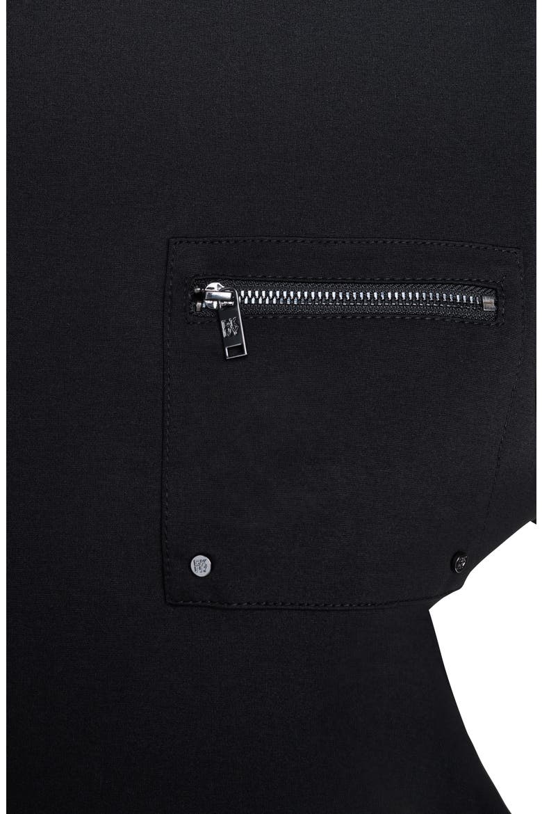 Zip Pocket Dolman Sleeve T-Shirt, Alternate, color, BLACK