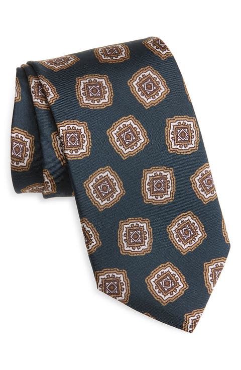 Charest Medallion Silk Tie