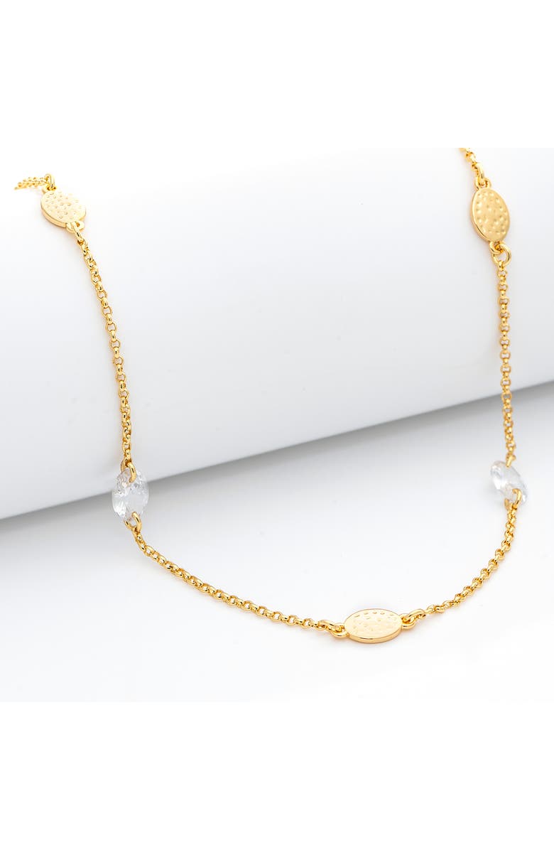 RIVKA FRIEDMAN Cubic Zirconia Beaded Necklace, Alternate, color, Gold / Cz